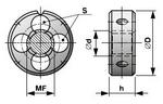 Závitová kruhová čeľusť DIN EN 22 568 6g STANDARD HSS MF M10x1,25 - DIN 3210 HSS rýchlorezná oceľ | ***