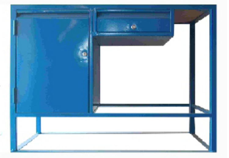 Stôl pracovný 1500mm Model 6 modrý so zámkami