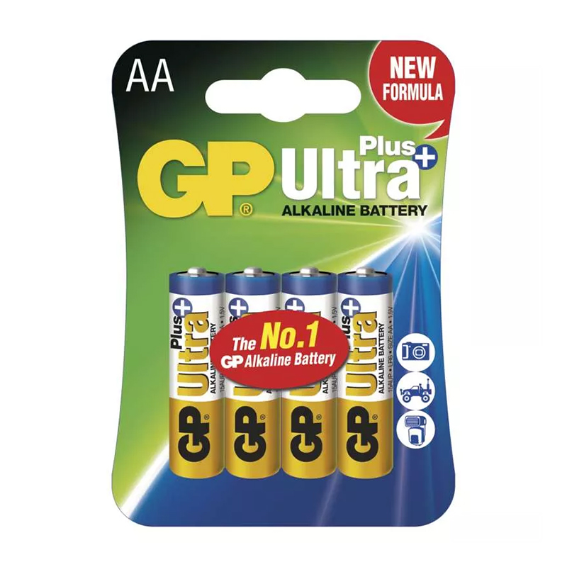 Alkalická batéria GP Ultra Plus LR6 (AA), bal/4 ks cena/ks