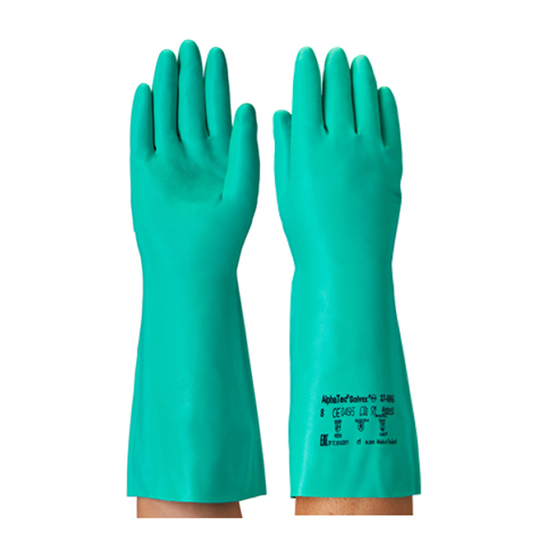 Chemické rukavice Sol-vex 37-695 gumenné č.10