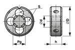Závitová kruhová čeľusť s lámačom triesok DIN EN 22 568 STANDARD HSS Pg21 - AG Náradie