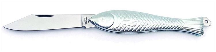 Nožík Rybička vreckový 130-NZn-1 farba strieborná - AG Náradie