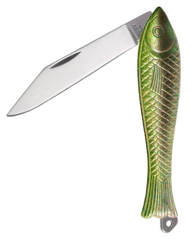 Nožík Rybička zatvárací farba zlatá