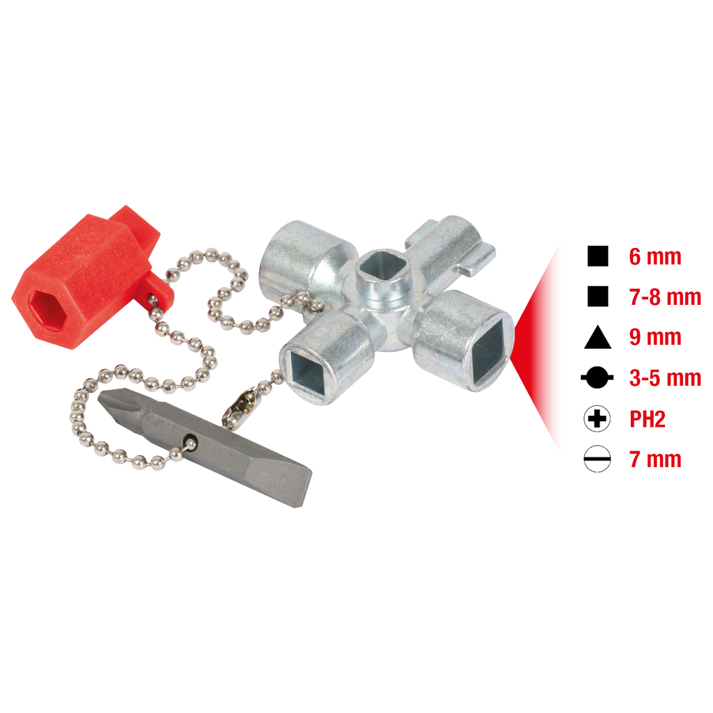 KsTools Kľúč mini na skriňové rozvádzače 42 mm 130.1010 - AG Náradie