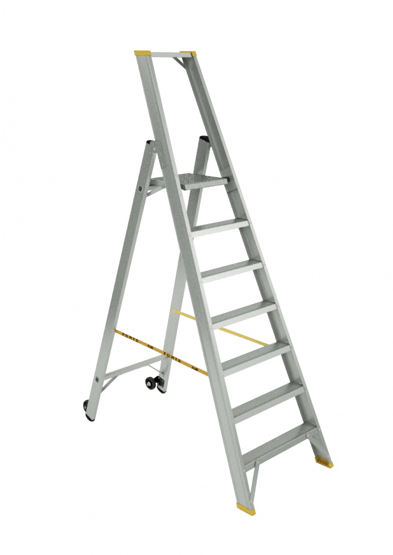 Rebrík schodíky jednostranné FORTE 1x 6 2,1m 9306 - AG Náradie
