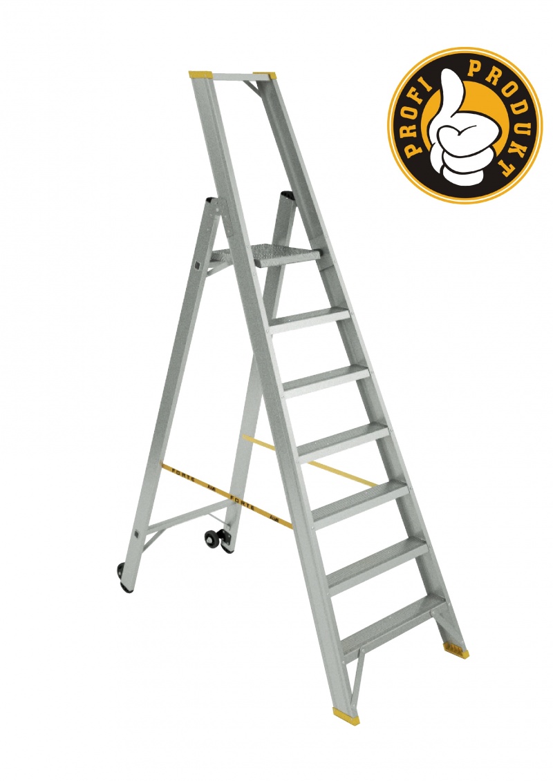 Rebrík schodíky jednostranné FORTE 1x 5 1,9m 9305