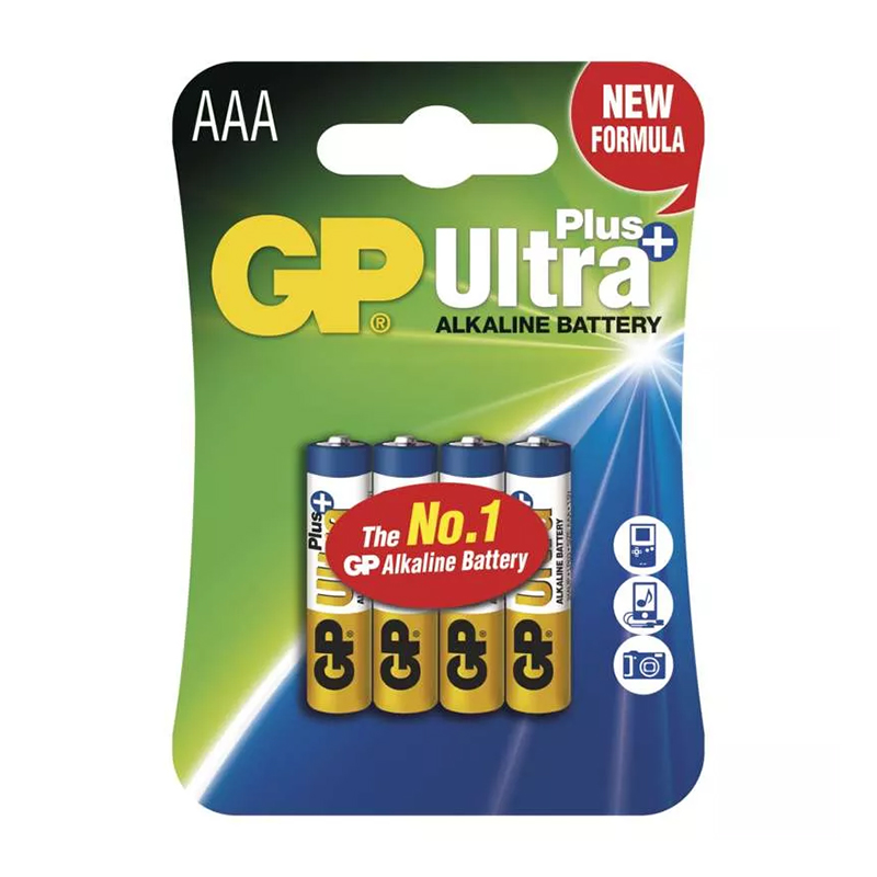 Alkalická batéria GP Ultra Plus LR03 (AAA), bal/4 ks cena/ks