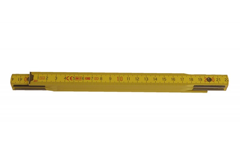 Meter 1 m drevený skladací PROFI žltý 13021