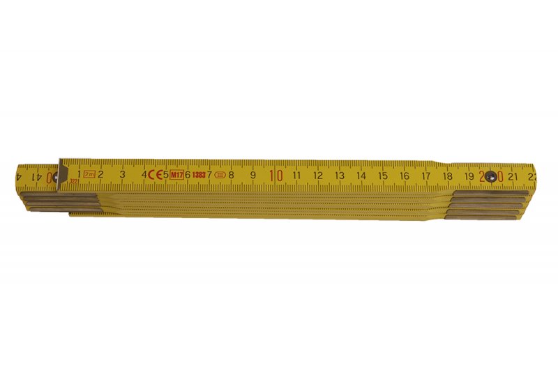 Meter 2 m drevený skladací PROFI žltý 13022