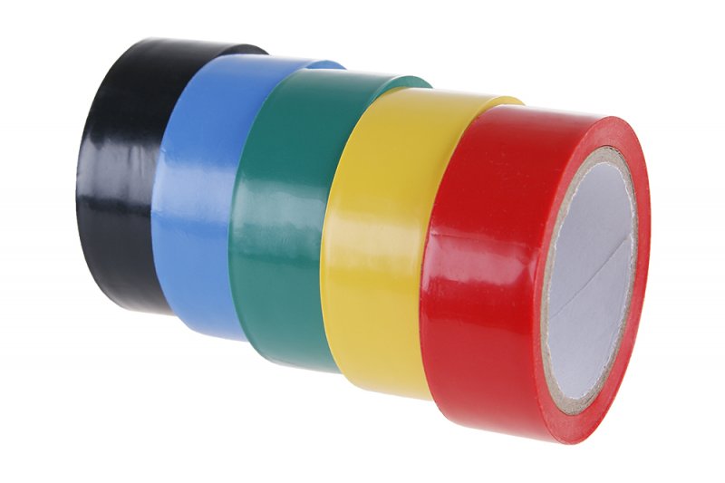 Pásky PVC farebné sada 5ks 0,13mmx19mmx5m 38931