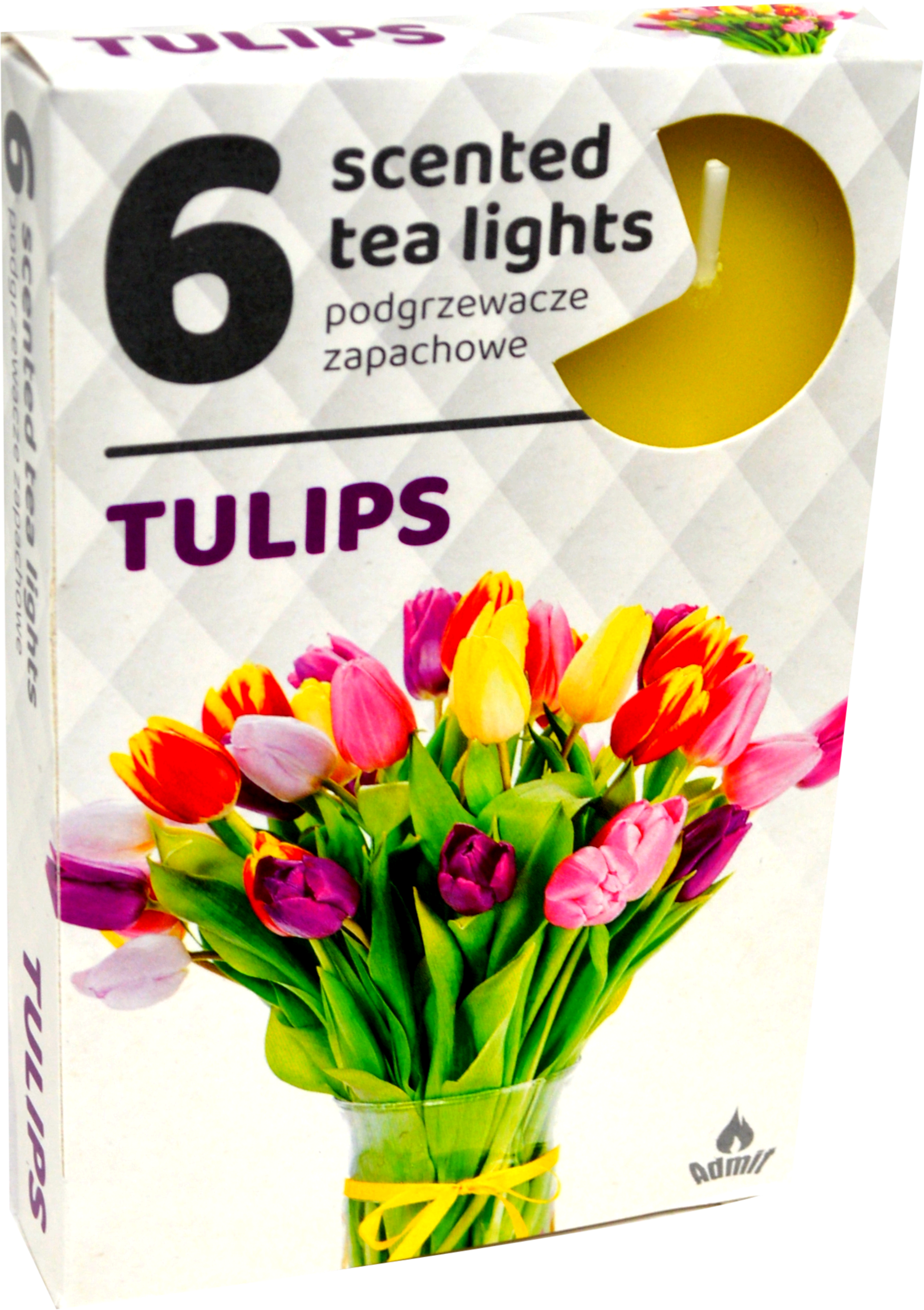 Sviečka čajová  6ks Tulipány