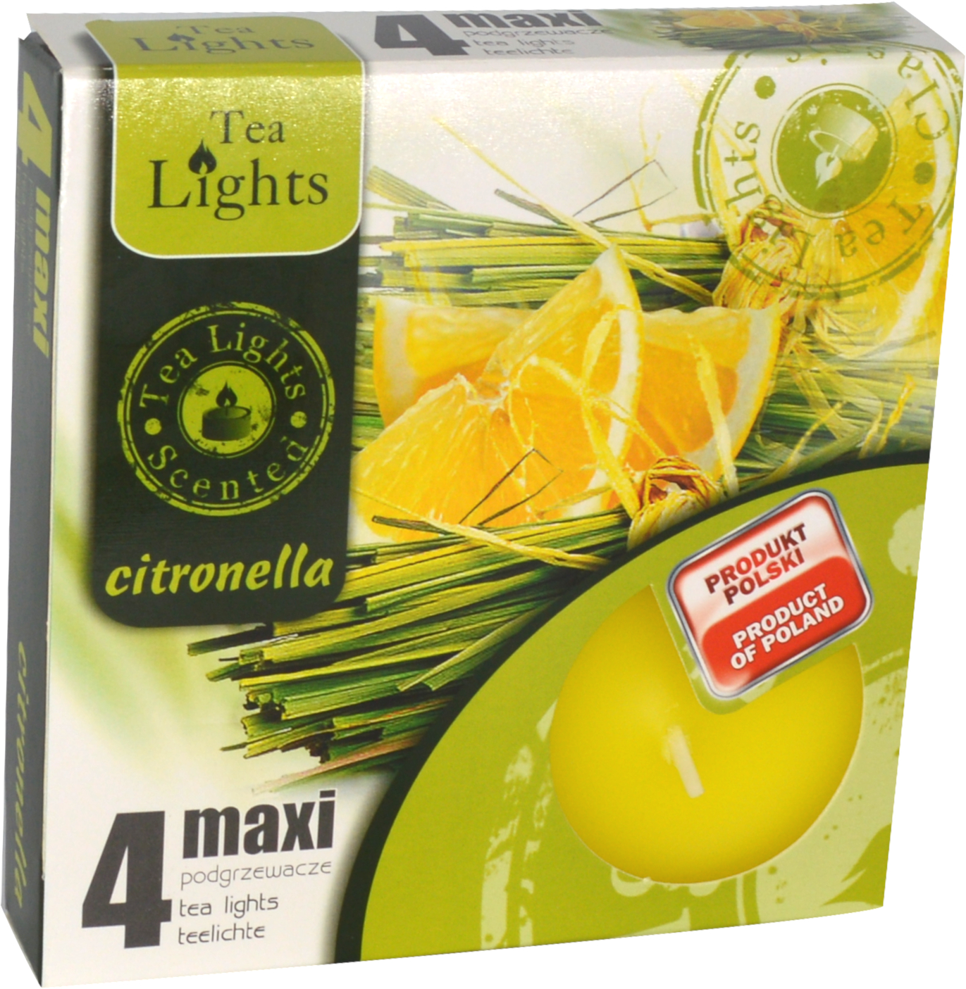 Sviečka čajová MAXI 4ks Citronela - AG Náradie