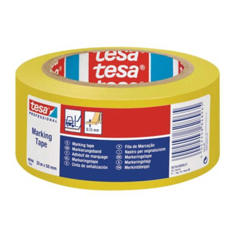 Páska označovacia PVC 60760, 50mm x 33m, žltá Tesa - AG Náradie